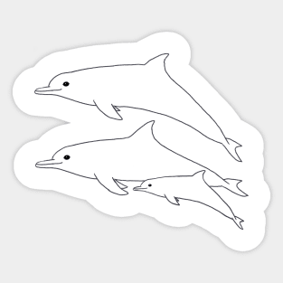 Dolphin Family Sticker